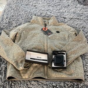 NWT Gray Weston Heated Jacket with Accessories